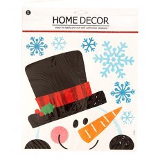 Χριστουγεννιάτικο Διακοσμητικό Αυτοκόλλητo Χιονάνθρωπος (19cm)